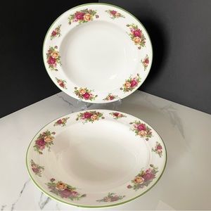 SET of 2 Old Country Roses 11" Serving Bowls by Royal Albert